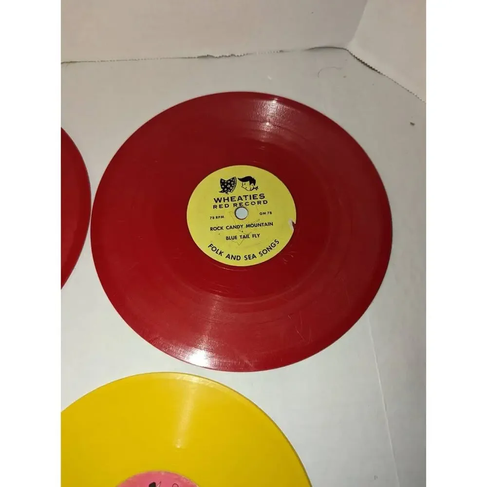 Lot Children's Yellow Golden Red Wheaties Children's Records Playtime Christmas